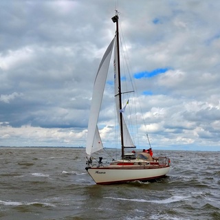 Sailing journey with a mapped route